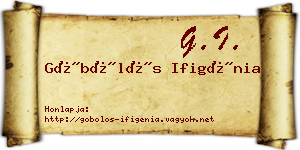 Göbölös Ifigénia névjegykártya